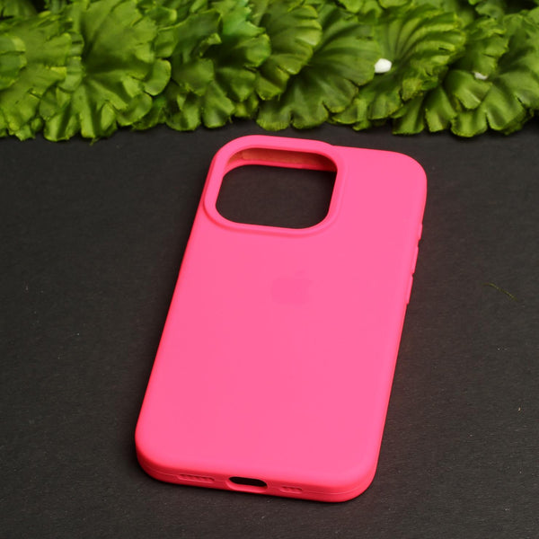 Hot Pink Original Silicone case for Apple iphone 14 Pro