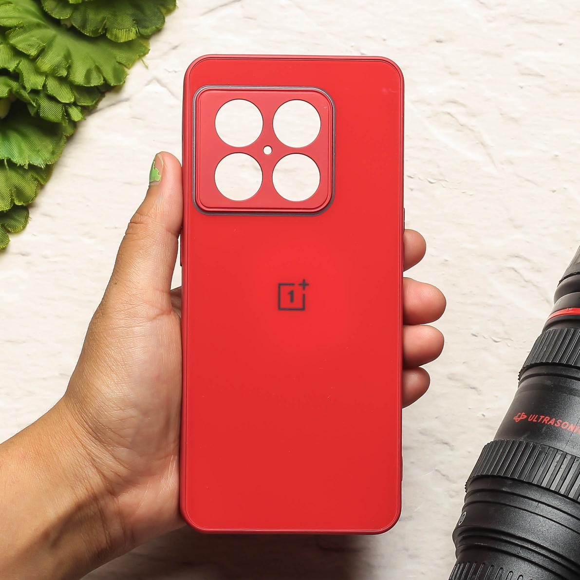 Red camera Safe mirror case for Oneplus 10t