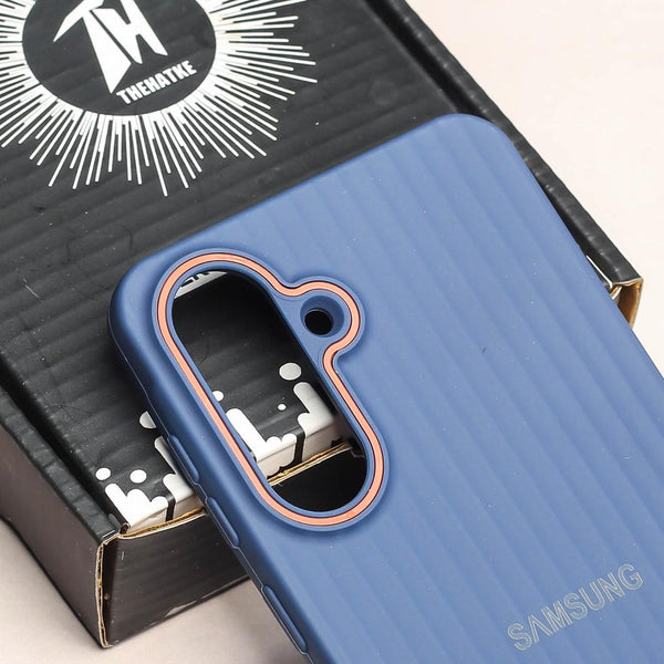 Dark Blue SleekLine Silicone Case for Samsung A56