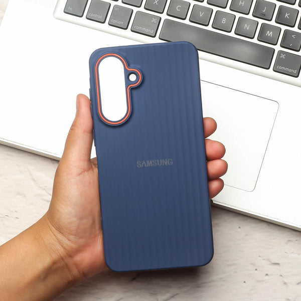 Dark Blue SleekLine Silicone Case for Samsung A56