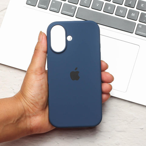 Dark Blue Original Silicone case for Apple iphone 16