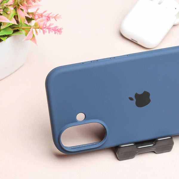 Dark Blue Original Silicone case for Apple iphone 16