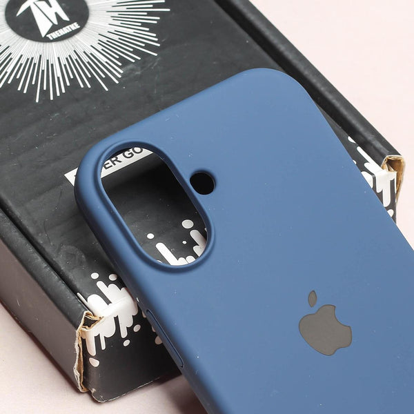 Dark Blue Original Silicone case for Apple iphone 16