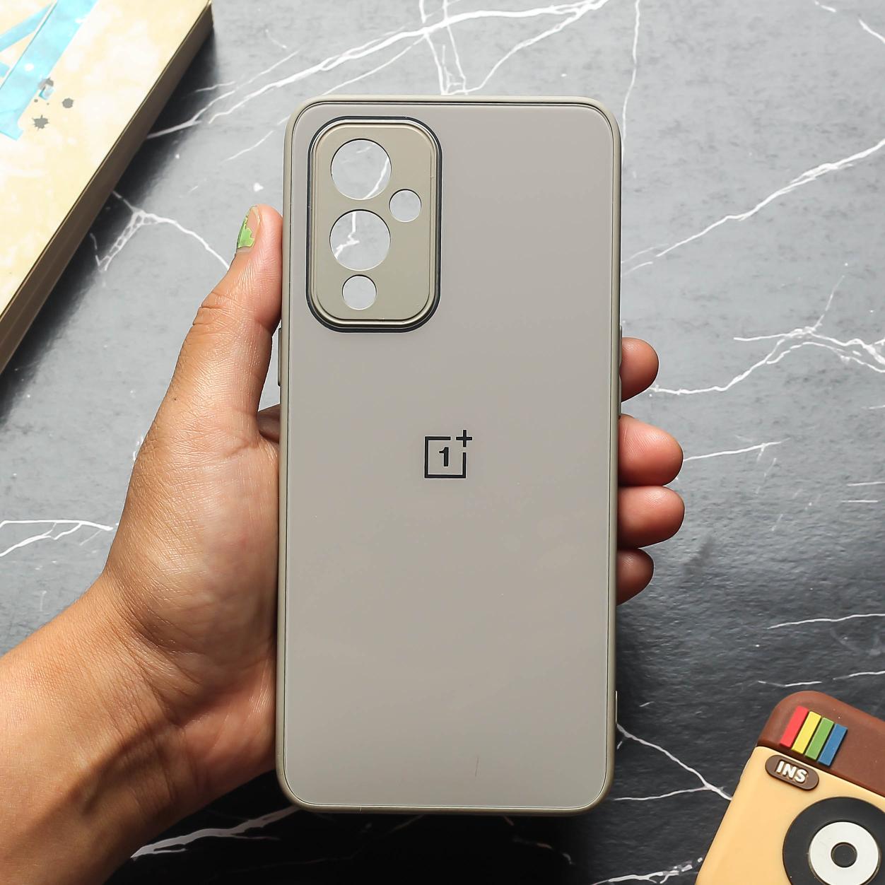Light Brown camera Safe mirror case for Oneplus 9 Pro