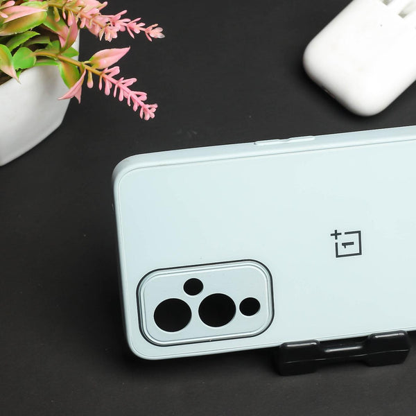 Light Blue camera Safe mirror case for Oneplus 9