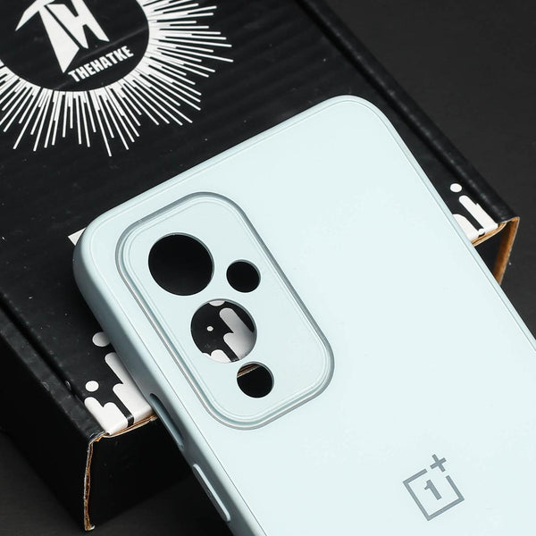 Light Blue camera Safe mirror case for Oneplus 9