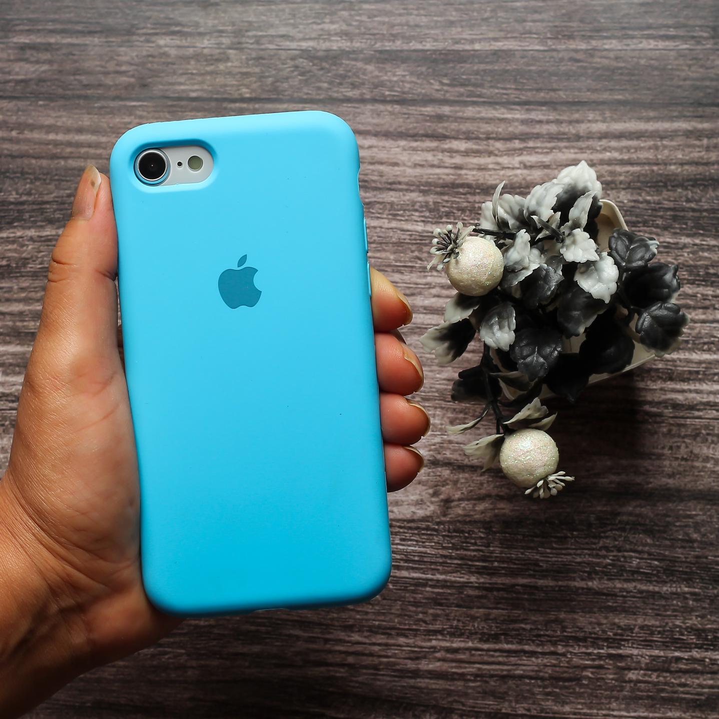 Sky Blue Original Silicone case for Apple iphone 7 – The Hatke