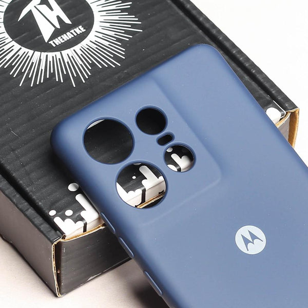 Dark Blue Camera Original Silicone case for Motorola Edge 50 Pro