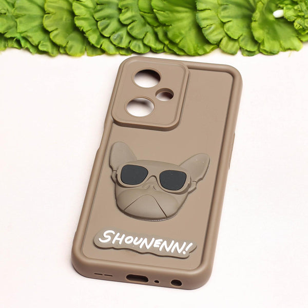 Dark Brown SHOUNENN BULLDOG Silicone case for Oneplus Nord CE 3 Lite