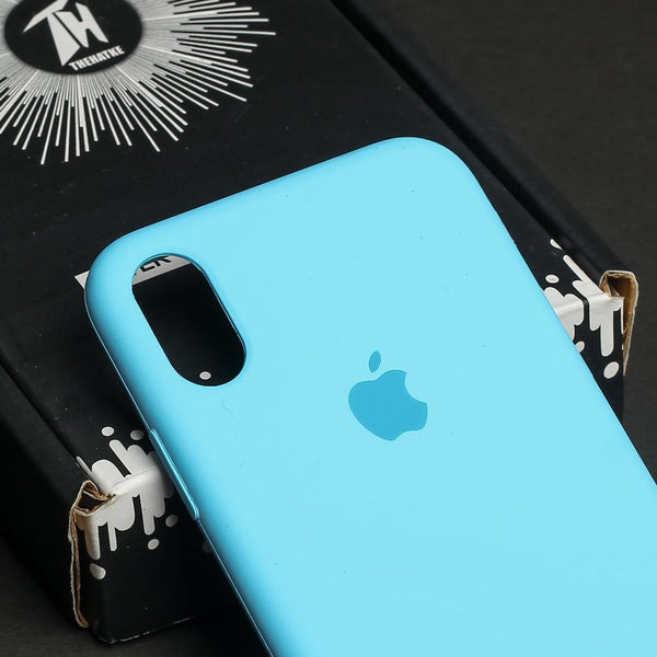 Sky Blue Original Silicone case for Apple iphone Xs Max