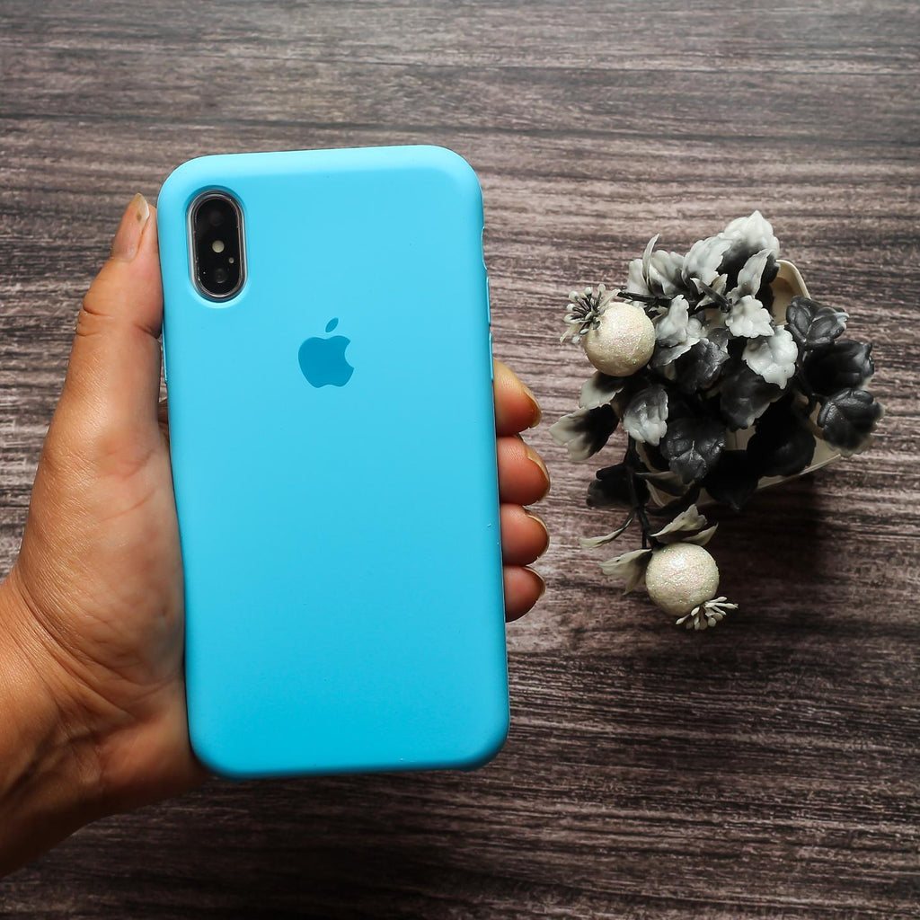 Sky Blue Apple Silicone Case Thehatke Genuine Apple Iphone X