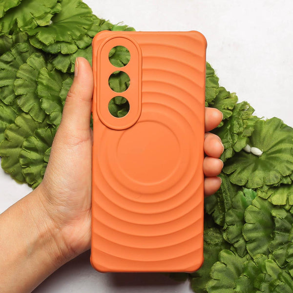 Orange Round Wave Silicone Case for Oppo K12X