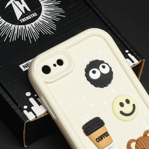 Cream COFFEE (ALWAYS HAPPY) Silicone case for Apple iphone 7