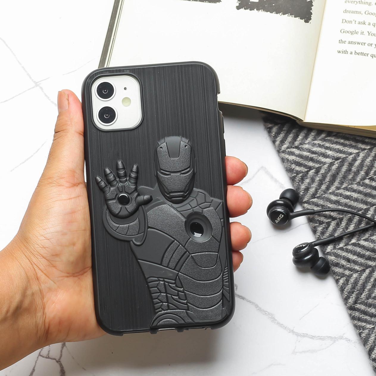 Superhero 3 Engraved Silicone Case for Apple iphone 11