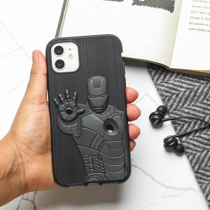 Superhero 3 Engraved Silicone Case for Apple iphone 12