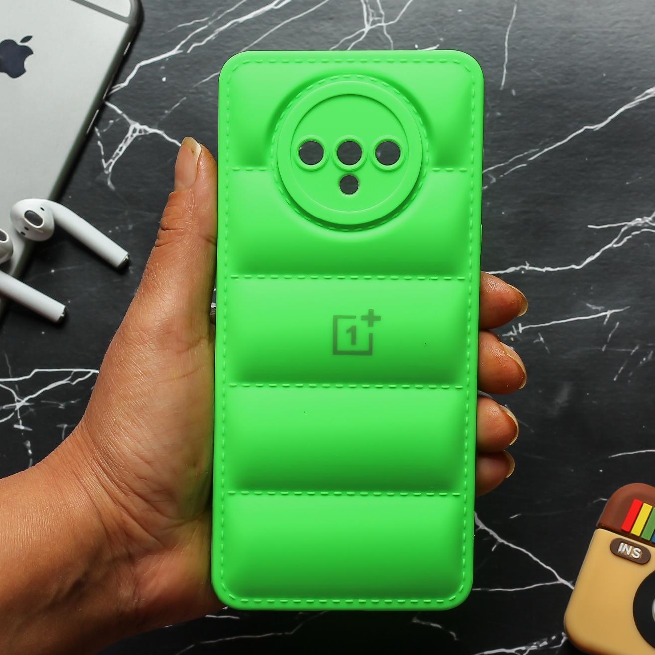 Light Green Puffon silicone case for Oneplus 7t