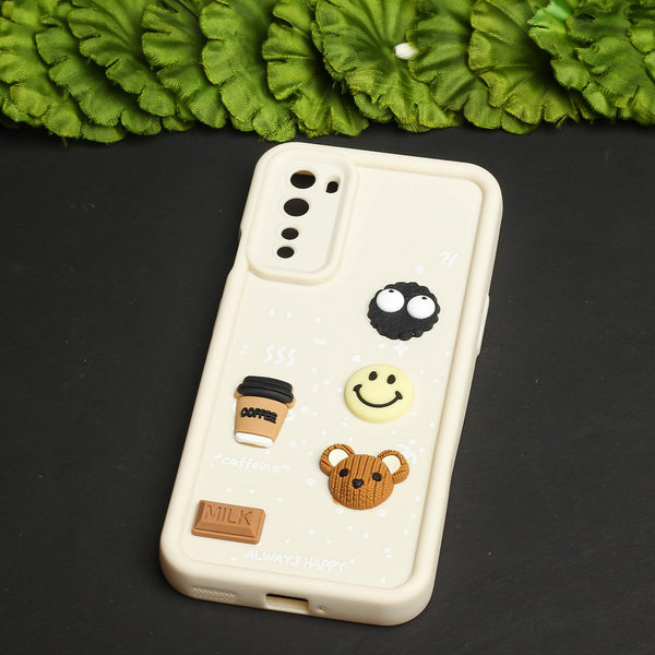 Cream COFFEE (ALWAYS HAPPY) Silicone case for Oneplus Nord