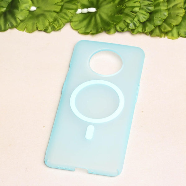 Blue Paper Matte Magsafe Case for Oneplus 7T