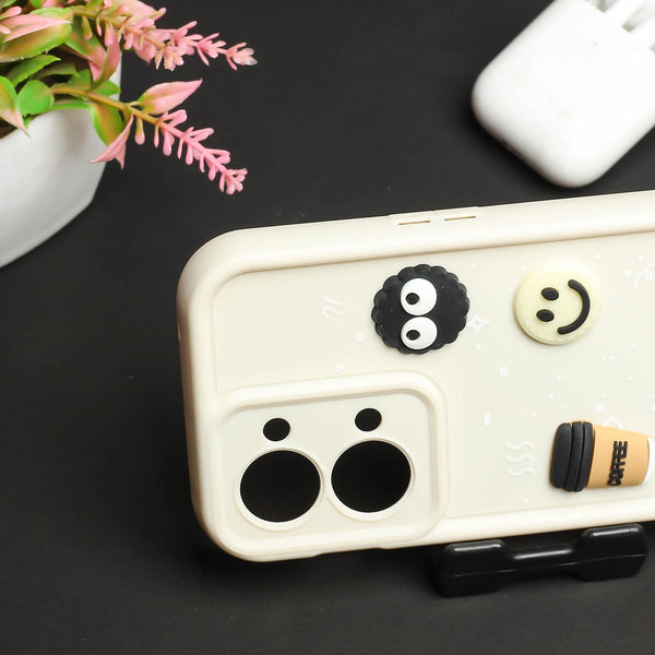 Cream COFFEE (ALWAYS HAPPY) Silicone case for Oneplus Nord 2T