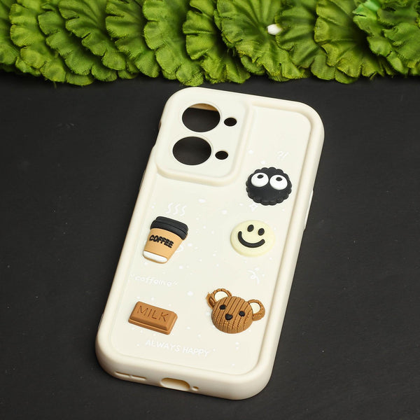 Cream COFFEE (ALWAYS HAPPY) Silicone case for Oneplus Nord 2T