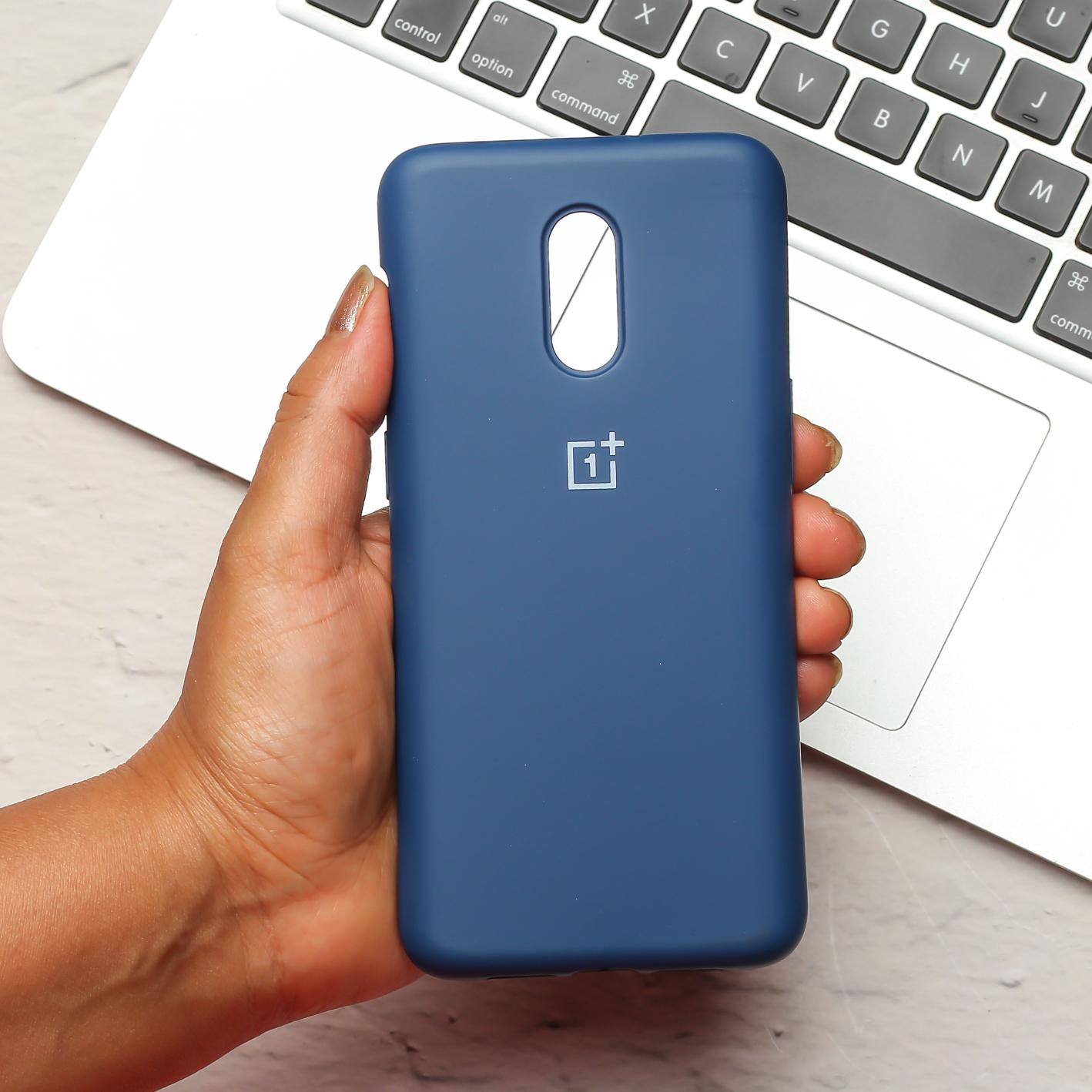 Dark Blue Original Silicone case for Oneplus 7