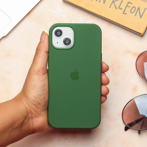 Dark Green Original Silicone case for Apple iphone 13