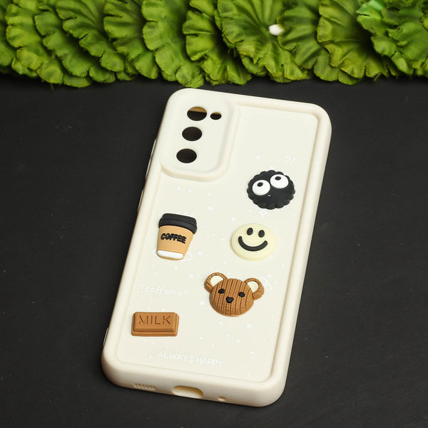 Cream COFFEE (ALWAYS HAPPY) Silicone case for Samsung S20 FE