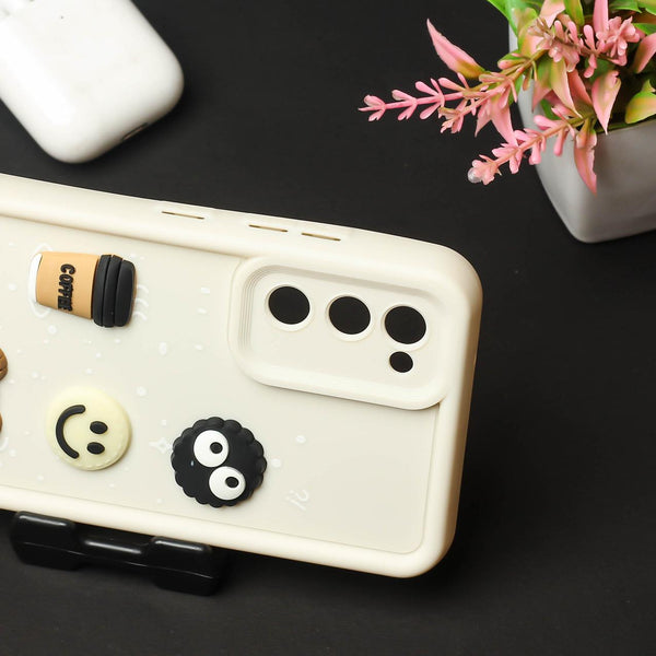Cream COFFEE (ALWAYS HAPPY) Silicone case for Samsung S20 FE