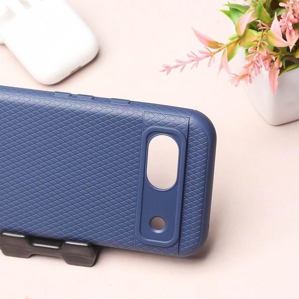 Dark Blue Line Wave Silicone Case for Google Pixel 8