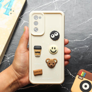 Cream COFFEE (ALWAYS HAPPY) Silicone case for Samsung S20 FE