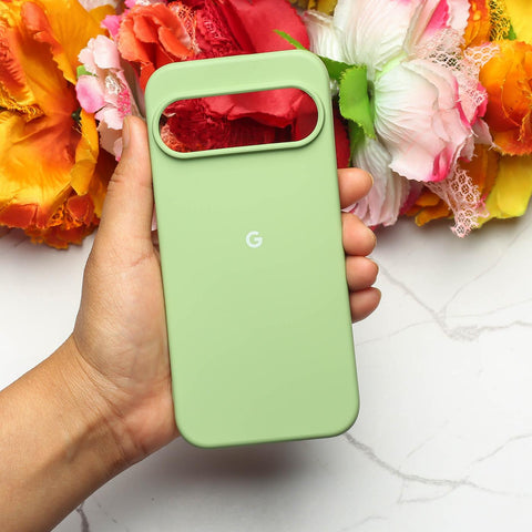 Light Green Original Silicone case for Google Pixel 9 Pro