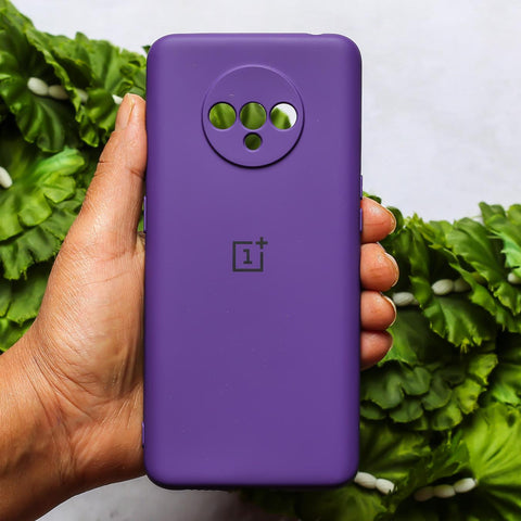 Deep Purple Camera Original Silicone Case for Oneplus 7T