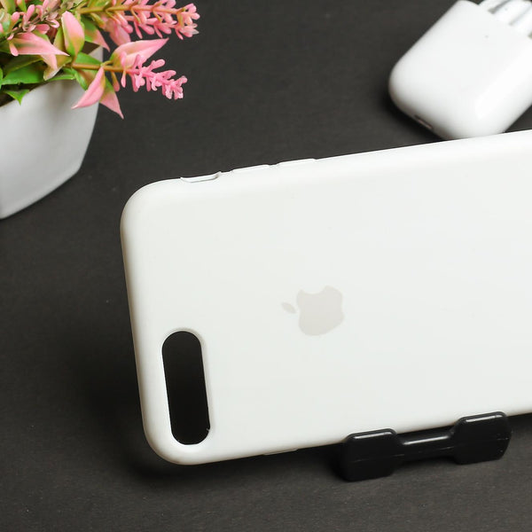 White Original Silicone case for Apple iphone 8 Plus