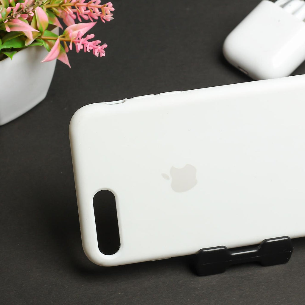 White Original Silicone case for Apple iphone 8 Plus – The Hatke White Original Silicone case for Apple iphone 8 Plus – The Hatke