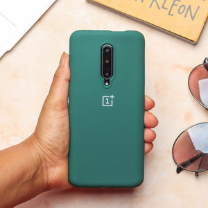 Green Original Silicone case for Oneplus 7 Pro