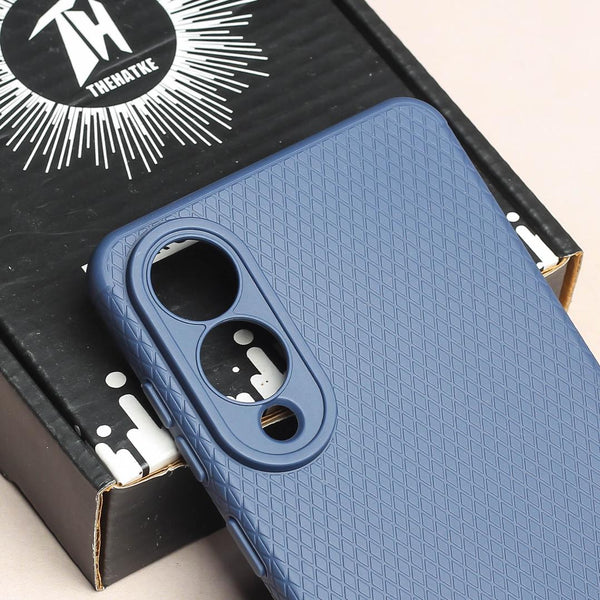 Dark Blue Line Wave Silicone Case for Oneplus Nord CE 4 Lite