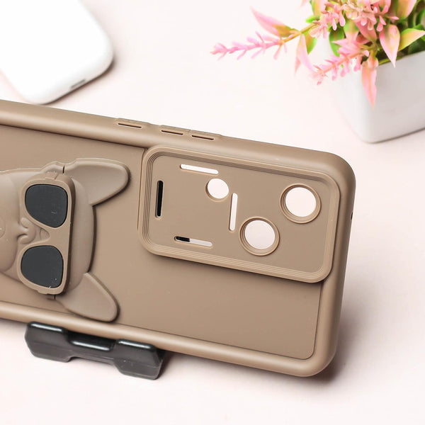 Dark Brown SHOUNENN BULLDOG Silicone case for Vivo V30