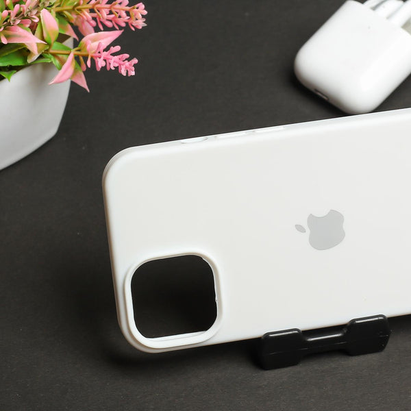 White Original Silicone case for Apple iphone 14 Plus