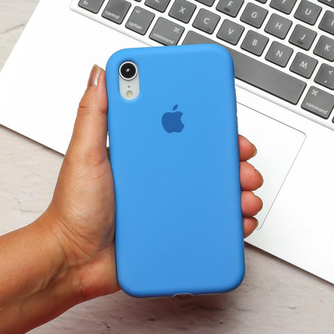 Sky Blue Original Silicone case for Apple iphone XR