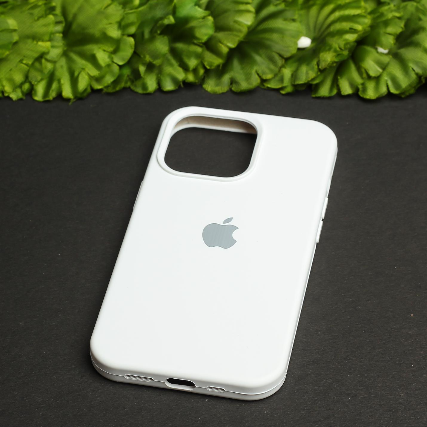 White Original Silicone case for Apple iphone 14 Pro Max – The Hatke White Original Silicone case for Apple iphone 14 Pro Max – The Hatke