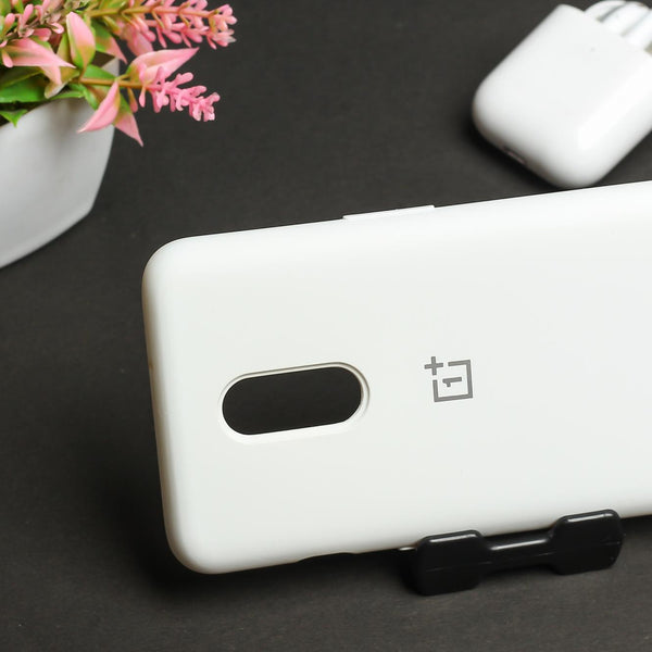 White Original Silicone case for Oneplus 7