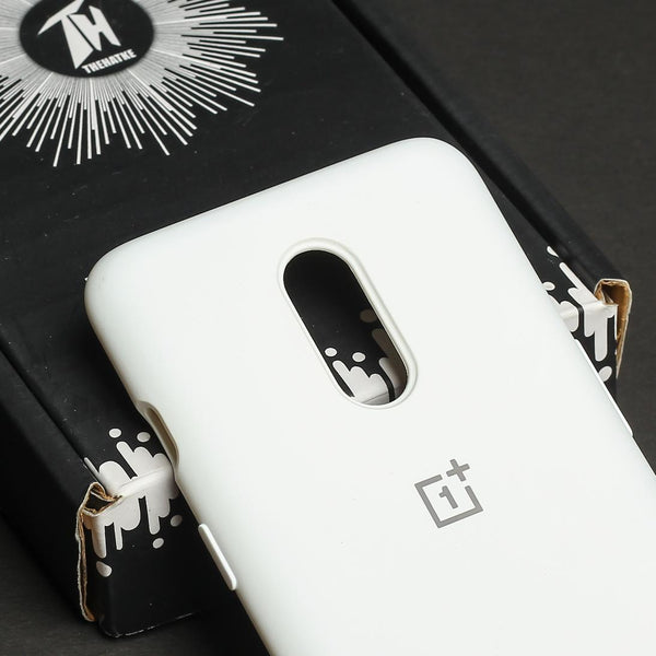 White Original Silicone case for Oneplus 7