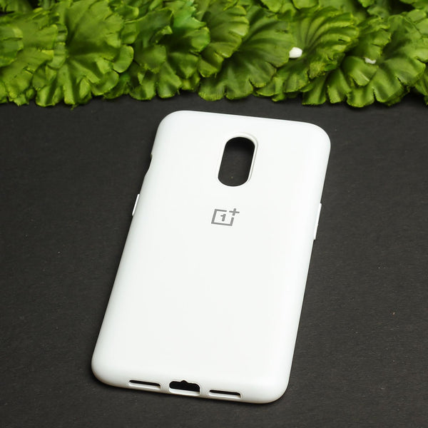 White Original Silicone case for Oneplus 7