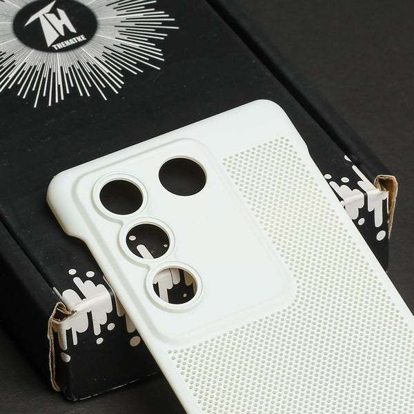 White Camera Original Silicone case for Vivo V27 Pro