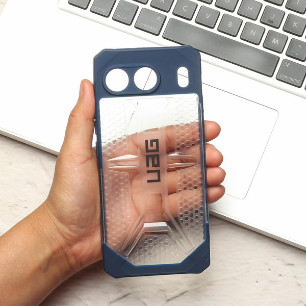Blue UAG Transparent Case for Oneplus Nord 4