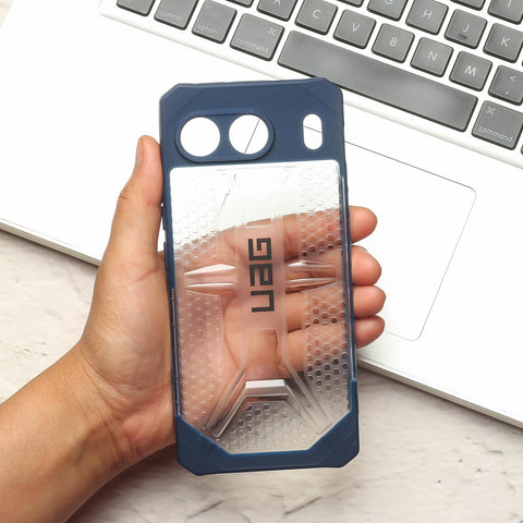 Blue UAG Transparent Case for Oneplus Nord 4