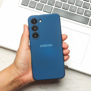 Cosmic Blue Camera Original Silicone case for Samsung S21 FE
