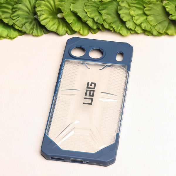 Blue UAG Transparent Case for Oneplus Nord 4