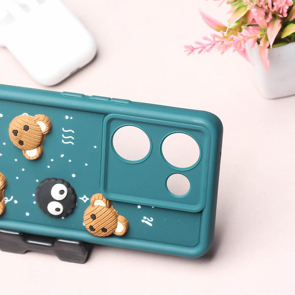 Dark Green COFFEE (ALWAYS HAPPY) Silicone case for Vivo V29e