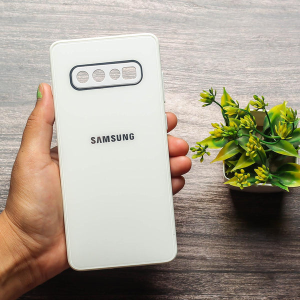 White camera Safe mirror case for Samsung S10 Plus